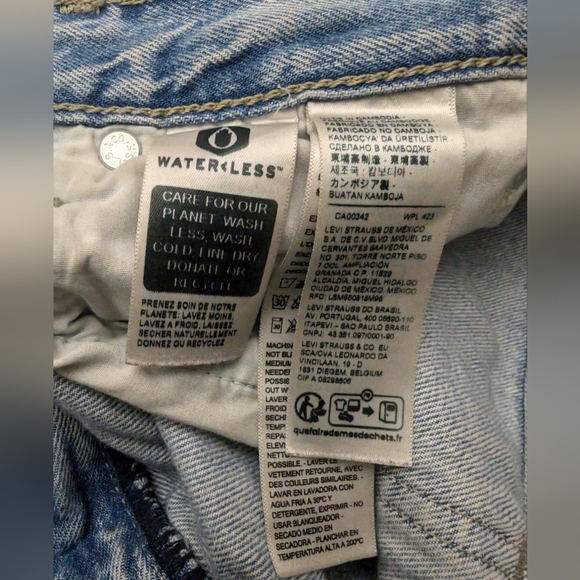 Levi's Light Blue Straight Leg Jeans Low Pro - Picture 8 of 10